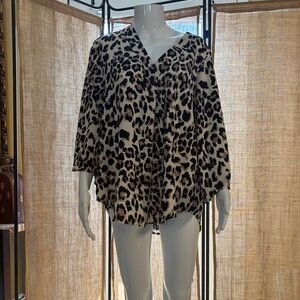 JODIFL Leopard Print Blouse in Black & Cream